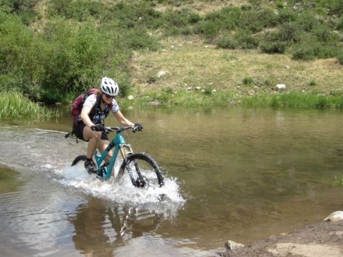 Sarah enjoying mountain biking in Crested Butte, Colorado